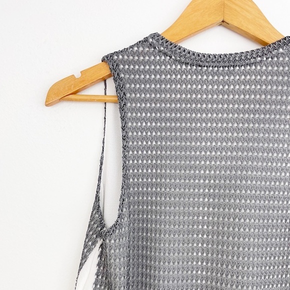 Zara WB Collection Gray Layered Textured Tank Top Size Small - Picture 7 of 13
